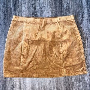 Mustard Corduroy Skirt